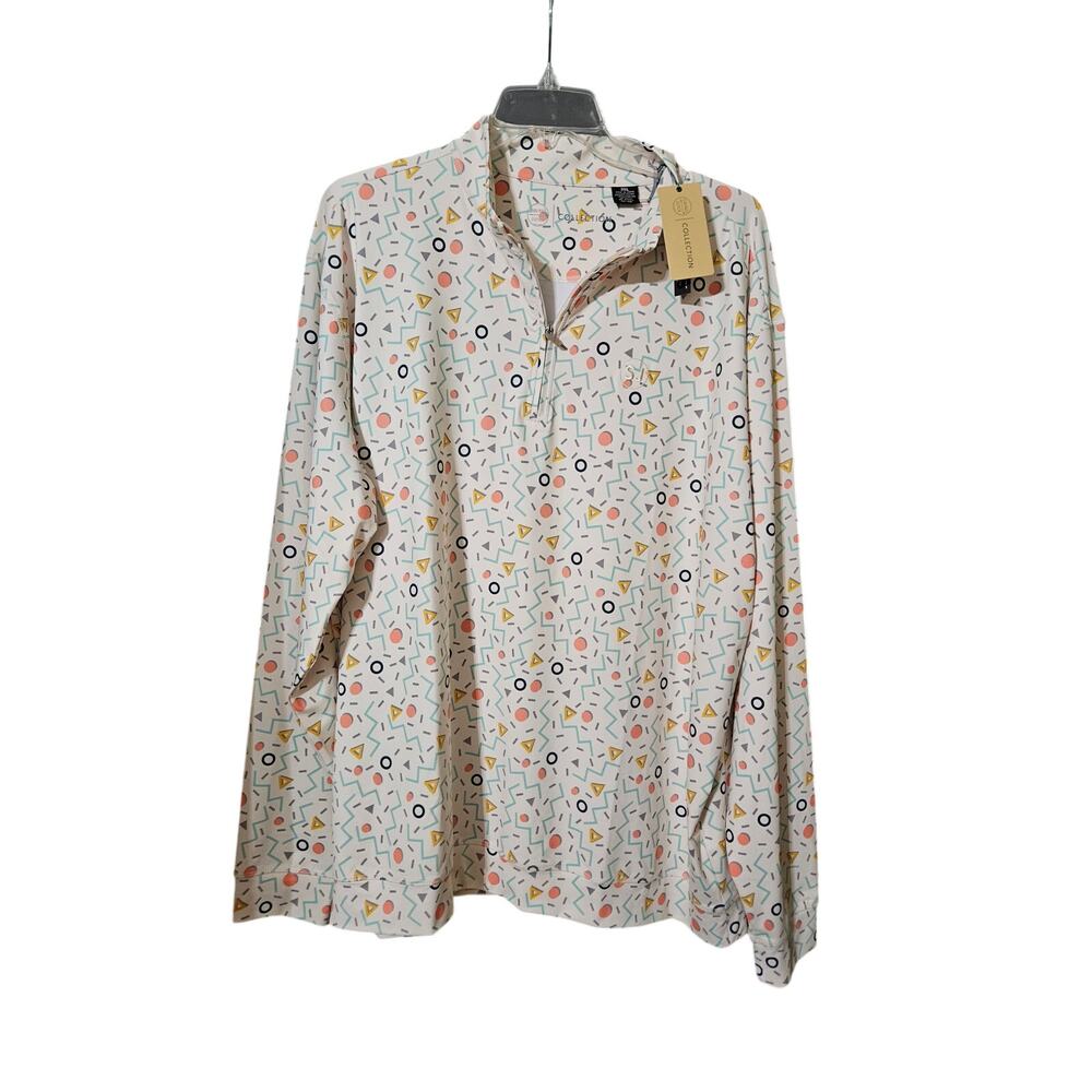 Swing Juice Mens Quarter Zip Shape Pattern Size 3XL